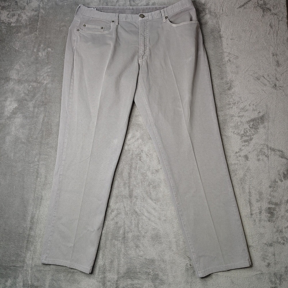 Ledbury Franklin Canvas Pants Mens 38x33 Fit 36x30 Granite Grey Five-Pocket